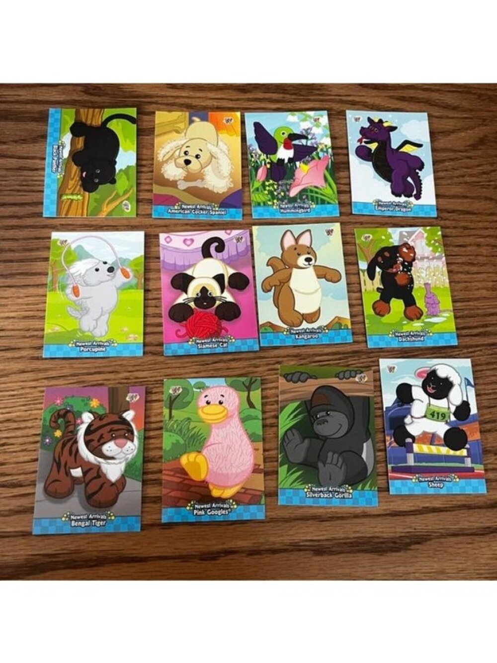 Webkinz Set of 12 Trading Cards